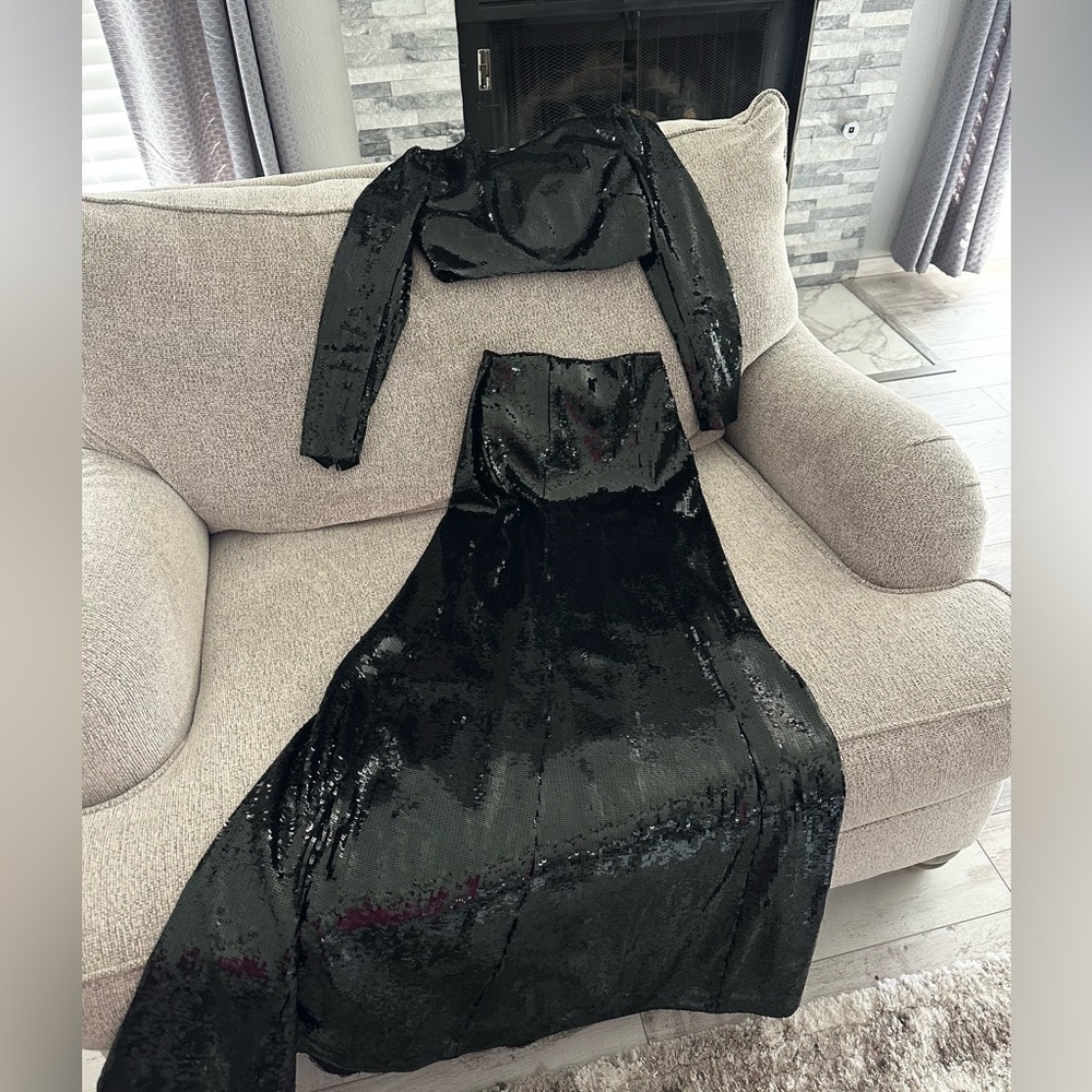 A.L.C. Shimmering Black Sequin Ensemble